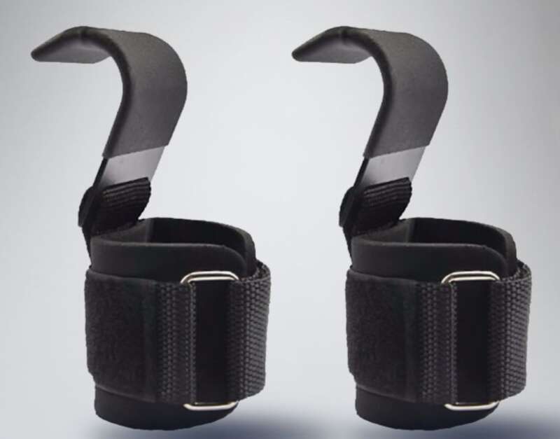Pull Up Hook Horizontal Bar Training Grip Strength Assistance Wrist Support_voghion.com