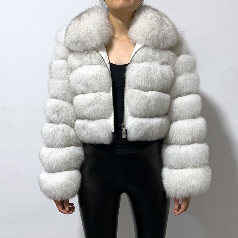 Vêtements pour femmes manches courtes en fourrure pour femmes automne et hiver hauts chauds manteau en peluche tendance_voghion.com