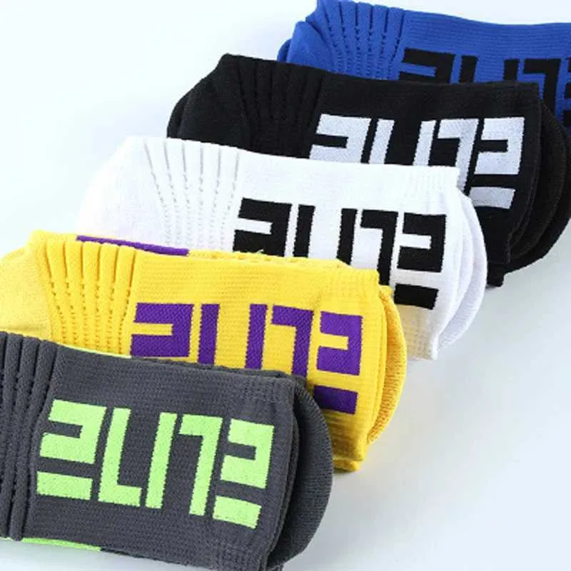 Men's 5Pairs Professional Cotton Basketball Elite Thick Sports Compression Durable Skateboard Towel Bottom Socks_voghion.com
