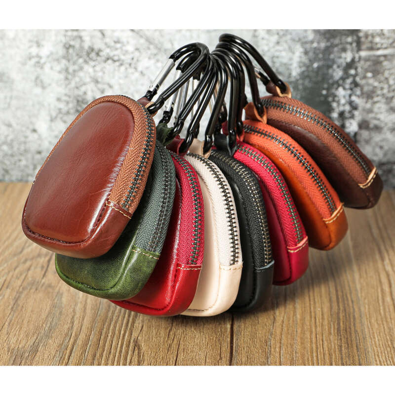 Hot L Head Layer Cowhide Zipper Leather Coin Purse_voghion.com
