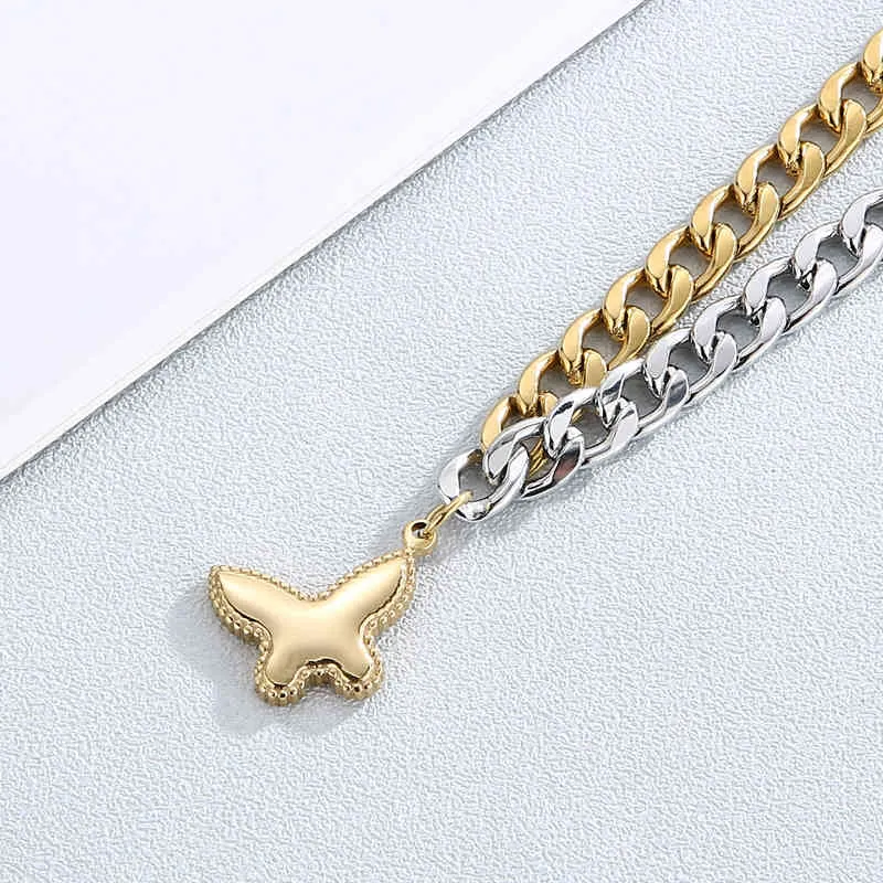 Set di gioielli in acciaio inossidabile Kalen, 6 stili, con ciondolo a forma di cuore, a forma di farfalla, con chiave e scritta "Amo la mamma", collana e bracciale._voghion.com