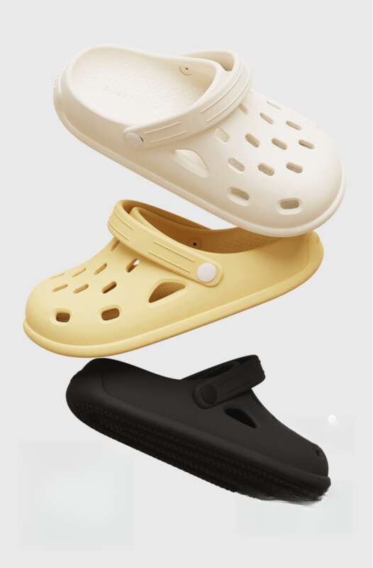 Thick Bottom Perforated Men's Shoes, Summer Outside Wear, 2025 New Non-slip Beach Shoes, A Kind Of Stepping On The Poop,_voghion.com