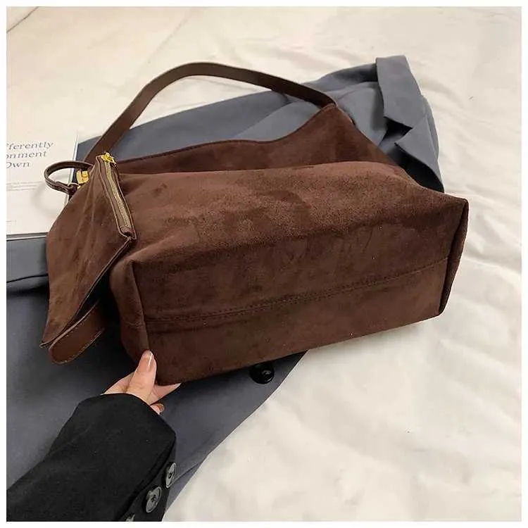 Dames schoudertas van suède grote capaciteit crossbody set_voghion.com
