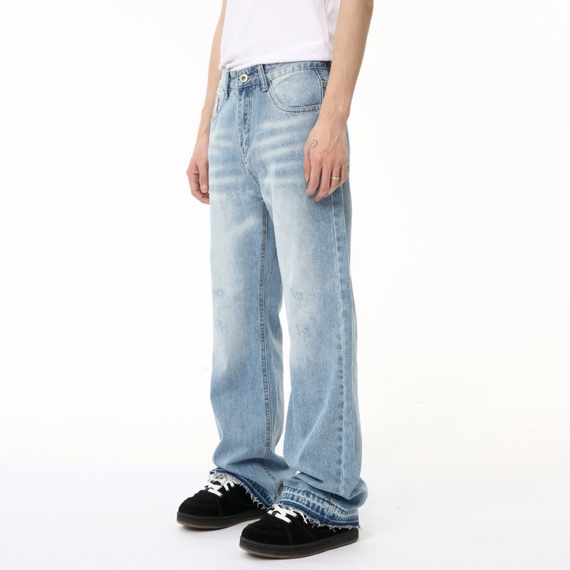 Men's Clothing 2024 Summer New Products Basic Simple Washed Flared Jeans Casual
