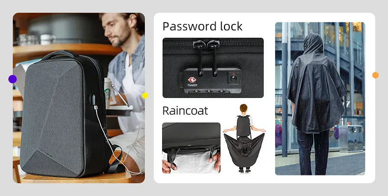 Mark Ryden 40 * 30 * 14 Anti-Diebstahl TSA-Schloss Herren Rucksack Wasserdichter Regenmantel 15,6 Zoll Laptop Schule Mode Mann Reisetasche_voghion.com
