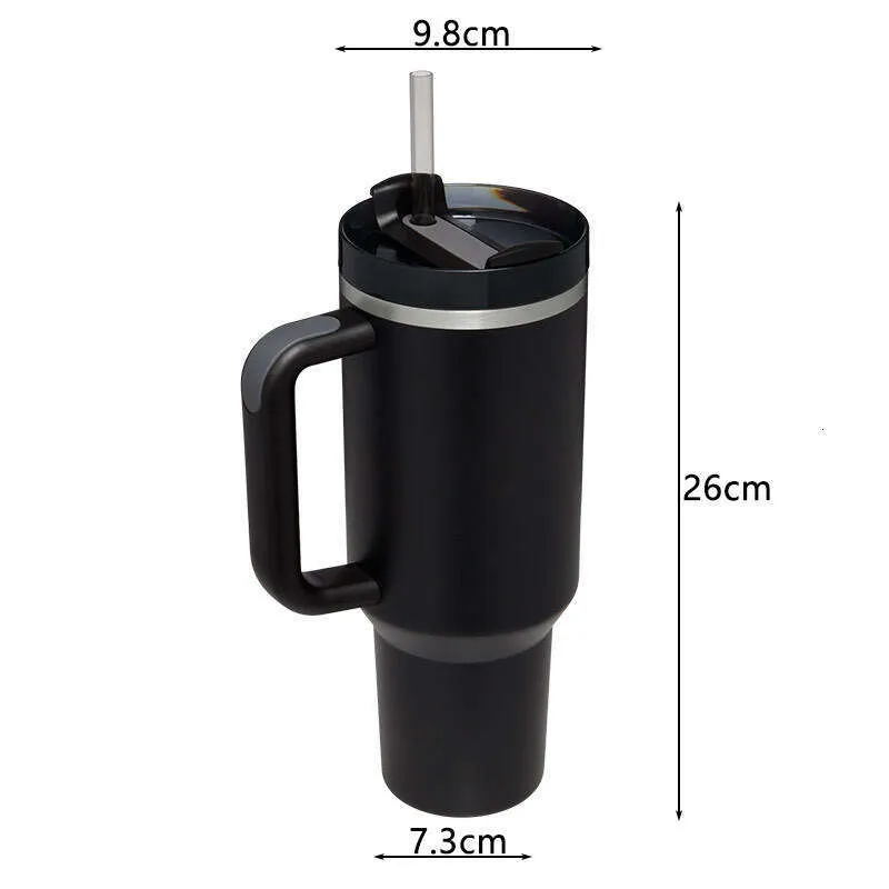 Ice Cream Mug - 1.2L|Straw Handle|Car Cup Holder Fit_voghion.com