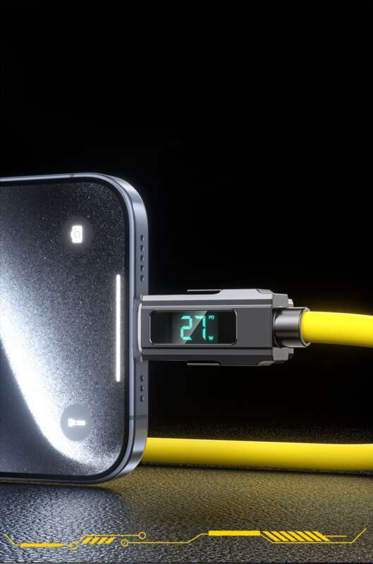 Pilnībā saderīgs LED digitālais datu kabelis divi līdz četri vienā zibspuldzes kabelis, ātrs, piemērots iPhone 15 uzlādes kabelim_voghion.com