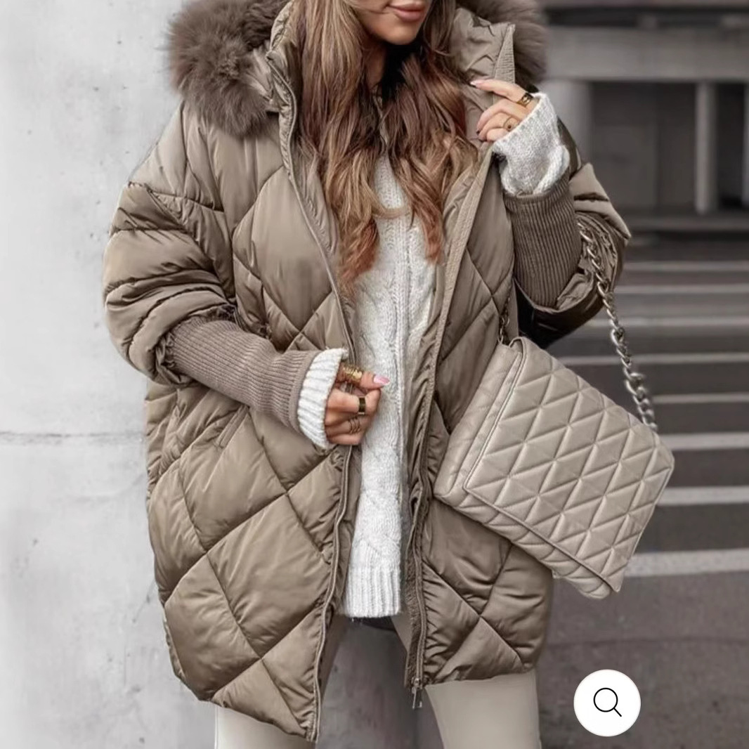 Veste cardigan à capuche d'hiver pour femme
