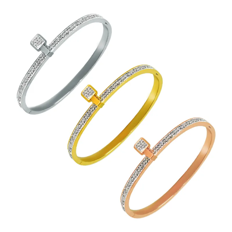 HBP High Quality Single Bangle Sier Cuff Hard Jewelry Elegant Gold Nomination Lock Lovers Womens Ladies Charm Designer_voghion.com