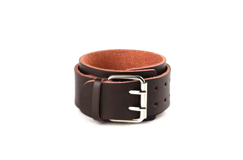 Bracciale a polsino da uomo in vera pelle stile punk largo_voghion.com