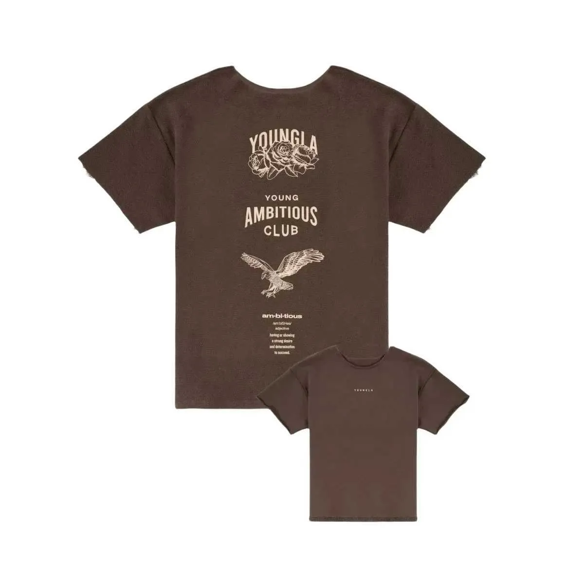 Young La T-shirt Retro Spor Kısa Kollu Erkek Spor Fiess Bol T-Shirt Büyük Boy Erkek Pamuklu Giyim Tişörtler Sokak Giyim_voghion.com