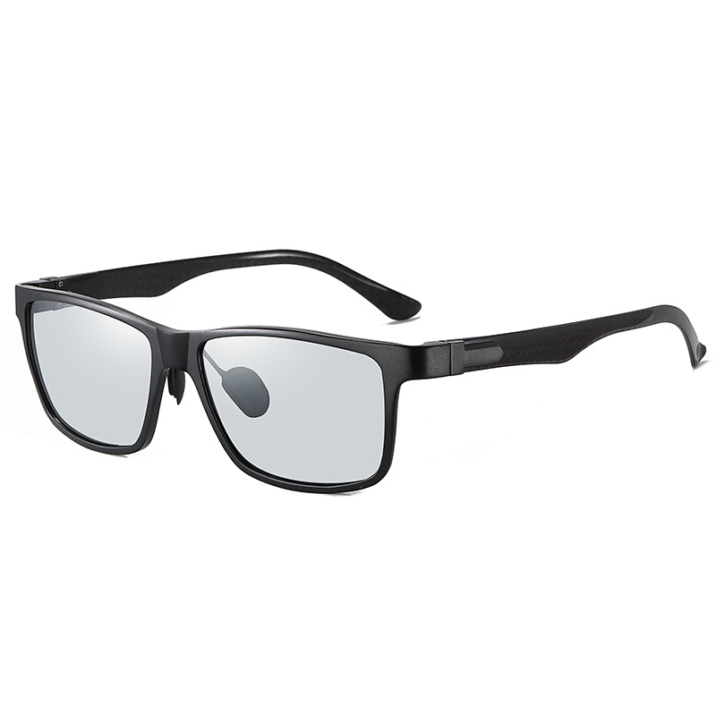 Aolong Nuovi occhiali da sole polarizzati in alluminio e magnesio, colorati, in fibra di carbonio, per uomo e donna, alla moda, con cambio colore notturno_voghion.com