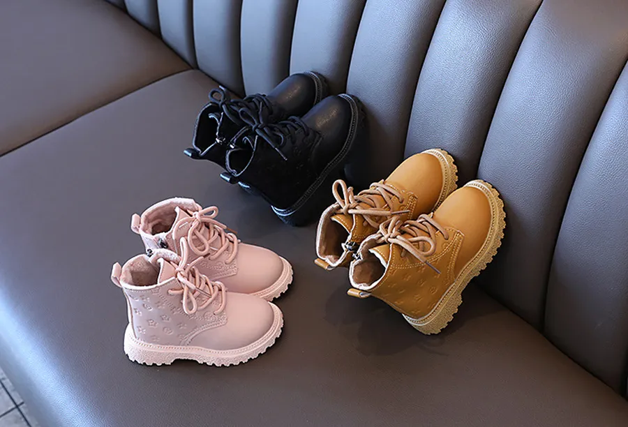 Inverno Neve Alto Bambini 2024 Moda Bambino Ragazzo Scarpe in Pelle Littlesprouts Stivali Impermeabili Stivali Caldi Ragazza Neonato_voghion.com