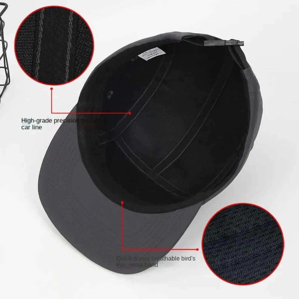 5 Panel Baseball Cap Waterproof Breathable Quick Drying Hiking Hat_voghion.com