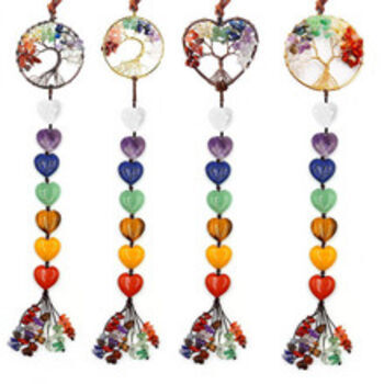3cm natural powder crystal heart-shaped heart half yoga stone craft decoration handle piece_voghion.com