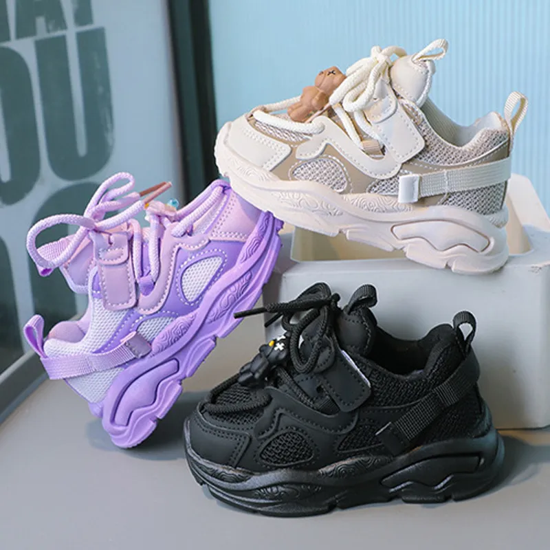 Kinder Casual Schuhe Bär Cartoon Sneaker Junge Kind Flexible Turnschuhe Kleinkind Cutefeet Sport Laufschuhe_voghion.com