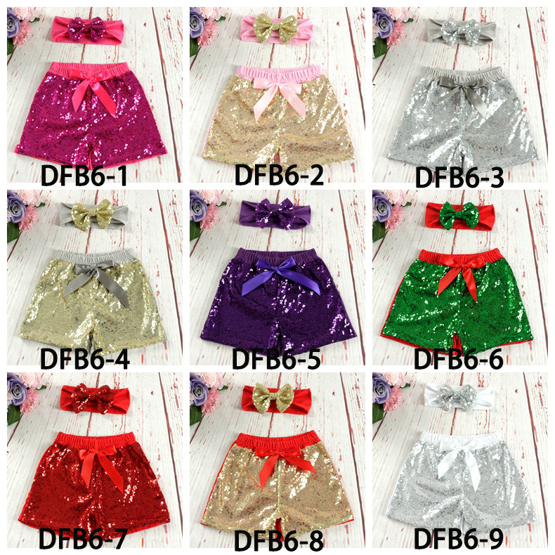 Mother&Kids Children's sequin shorts bow cotton close-fitting cotton boxers_voghion.com