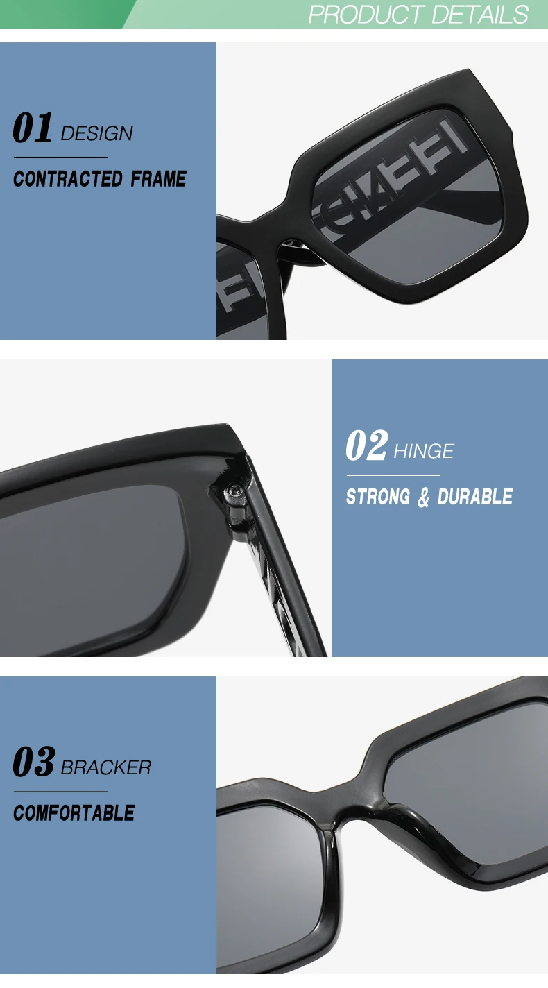 Brand Designer Women Sun Glasses  Trendy Oversized Square Men Sunglasses Retro Hollowed Letter Eyewear UV400 Goggles_voghion.com
