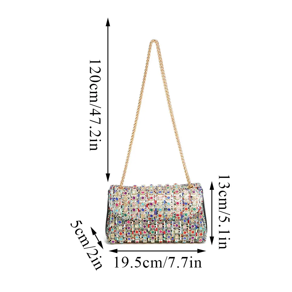 Bling Strass Dames Avondtassen En Handtassen Designer Schoudertas Glanzende Kristallen Clutch Portemonnee_voghion.com
