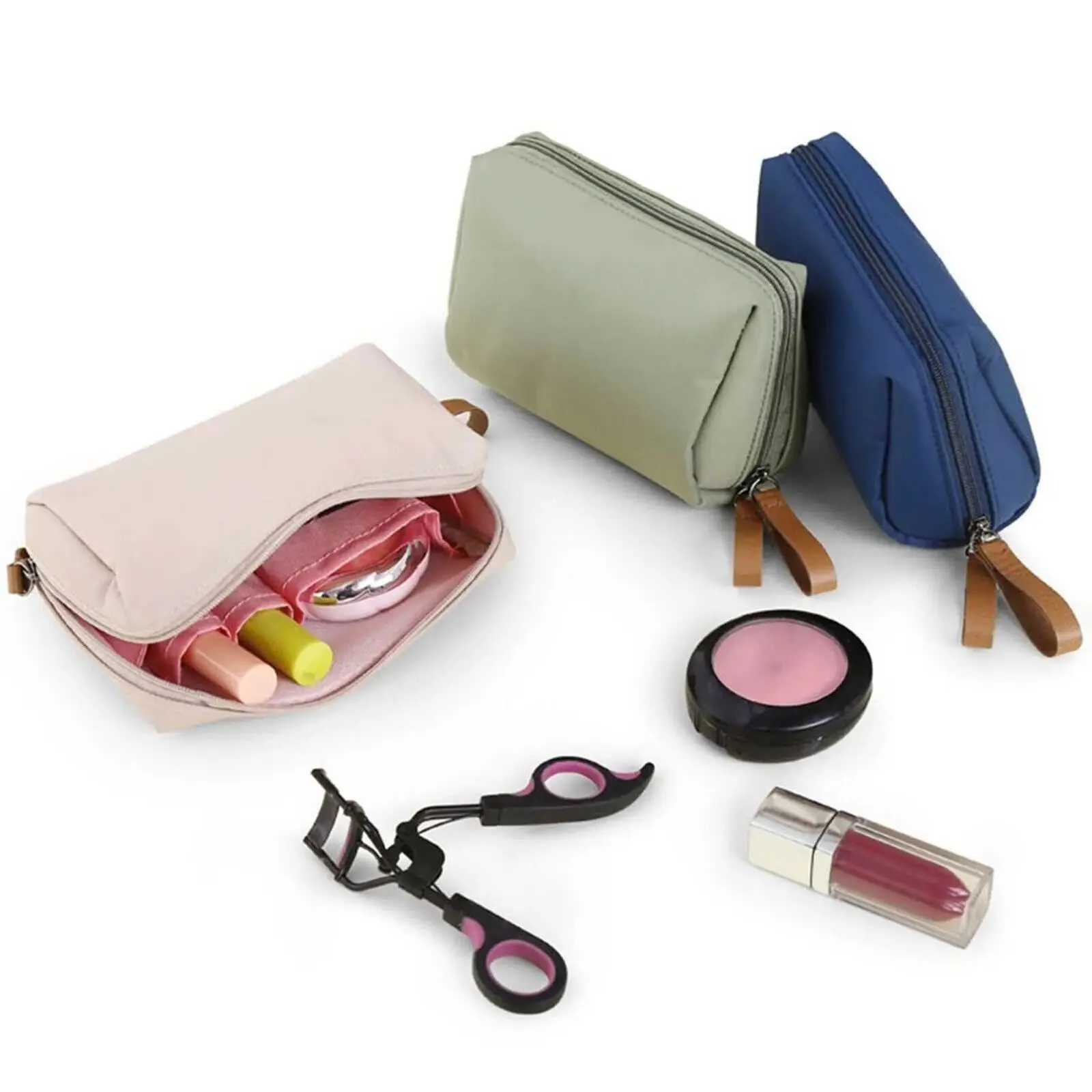 Trousse de maquillage portable de voyage pour femmes, sac à main étanche, organisateur de toilette multifonctionnel, sac de rangement de haute qualité Y241023_voghion.com