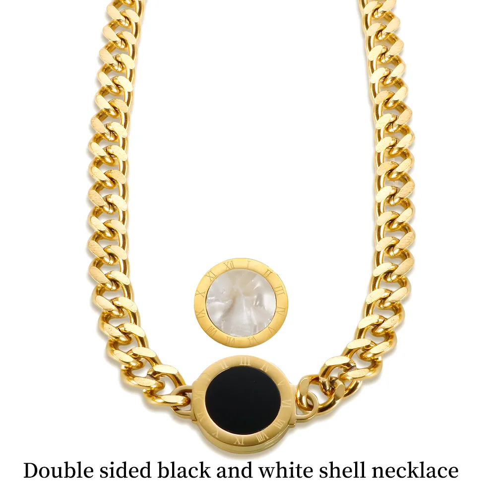 Baum Des Lebens Statement Kette Gold Edelstahl Chunky Halskette_voghion.com