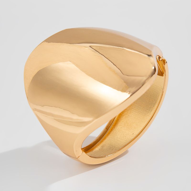 Braccialetto con doppio anello con specchio geometrico esagerato alla moda e design aperto Sense Hug_voghion.com