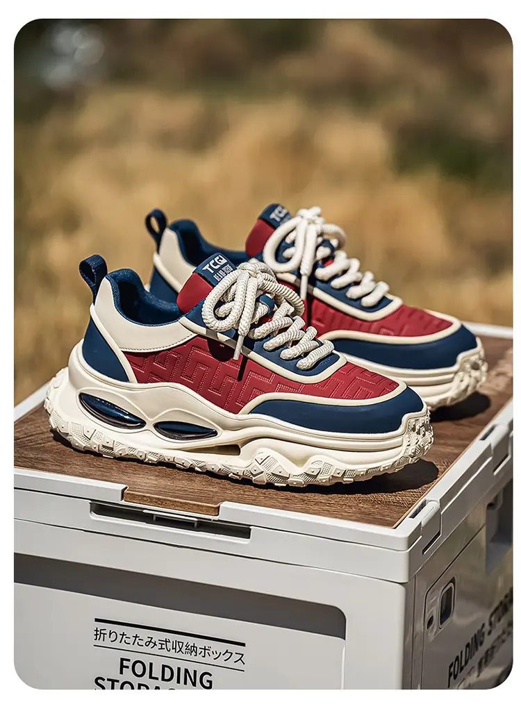 Chaussures de sport antidérapantes pour hommes, chaussures décontractées à plateforme rehaussante, chaussures tendance pour papa_voghion.com