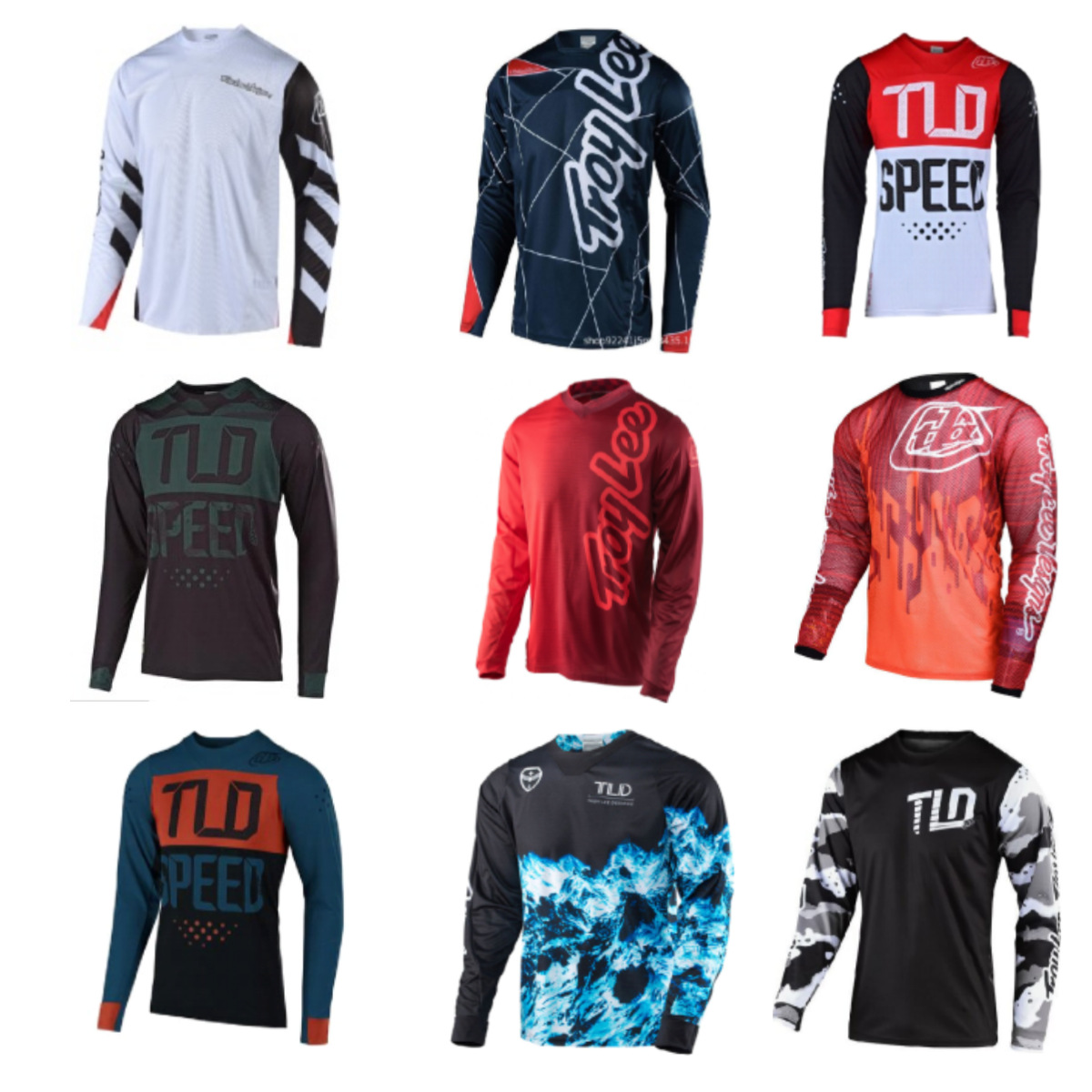 Heren retro off-road motorkleding met lange mouwen, ademend en snel drogend, mountainbike-motorkleding met snelheidsreductie, T-shirt_voghion.com