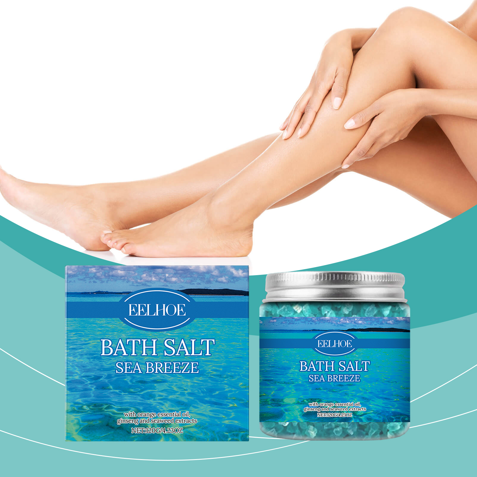 EELHOE Bath Sea Salt Gently Cleans Tender And Smooth Skin, Moisturizes Refreshing And Non-Sticky Skin Care Bath Sea Salt_voghion.com