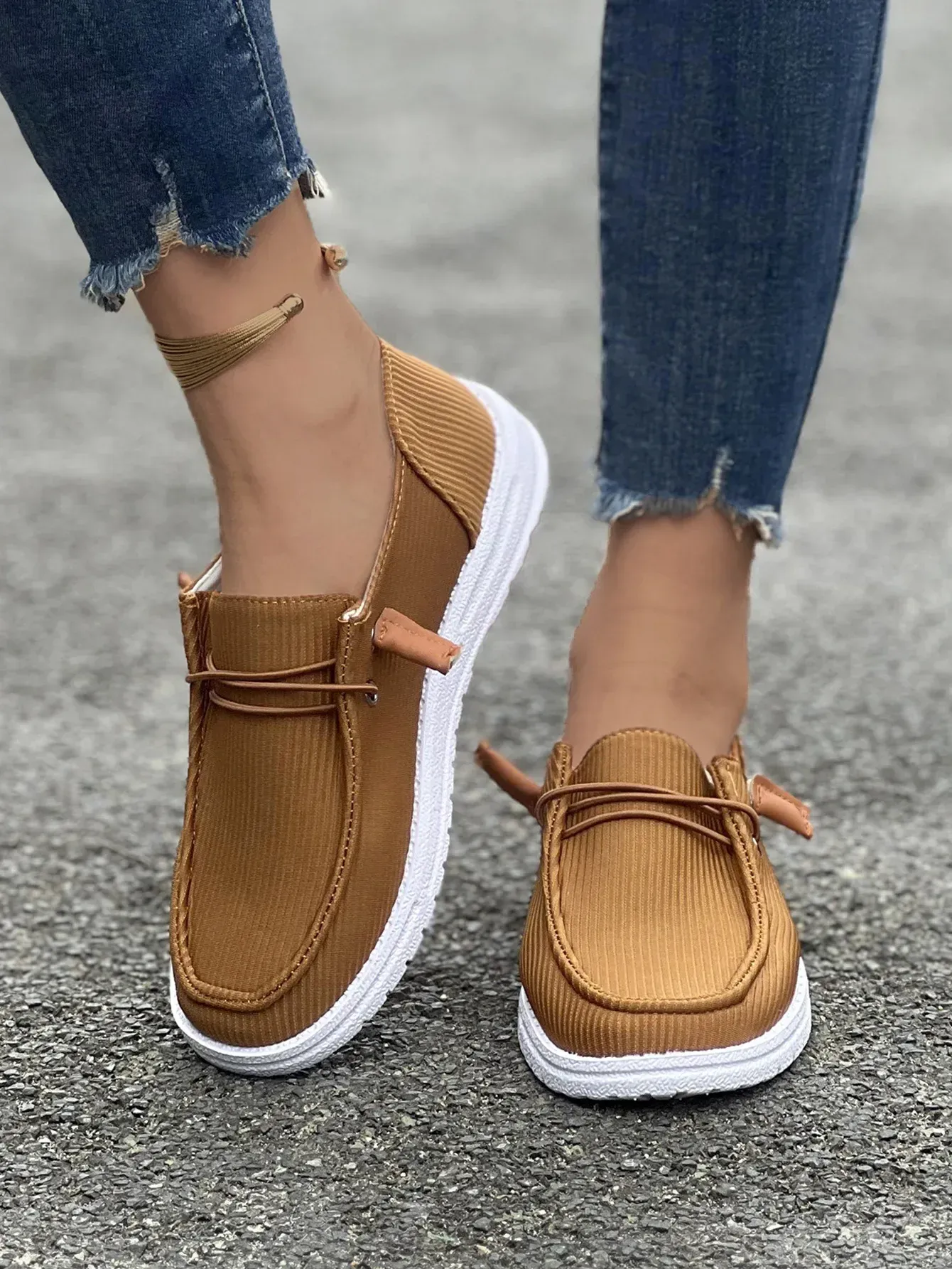 Mocassini da uomo nuovi, piatti, morbidi, con fascia elastica, comodi, antiscivolo, scarpe da skateboard singole da donna 2024_voghion.com