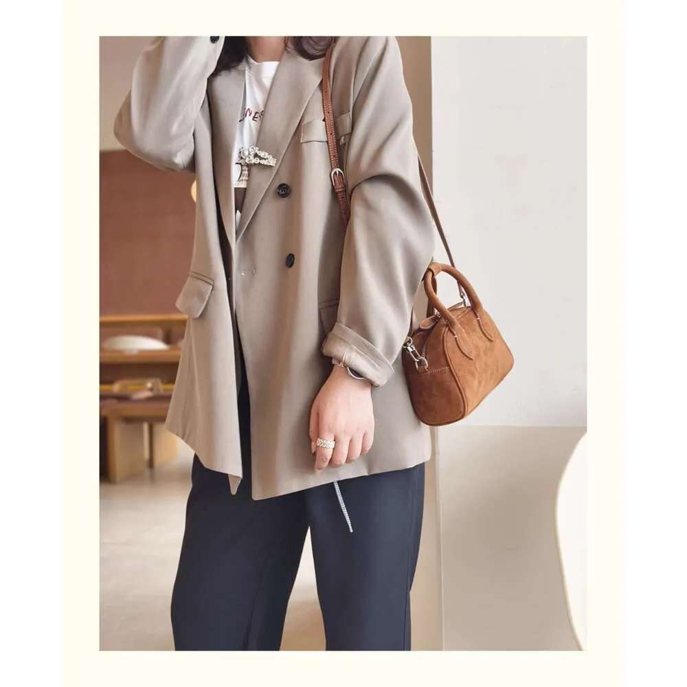 Sac à bandoulière rétro tendance en cuir véritable et daim pour femme_voghion.com