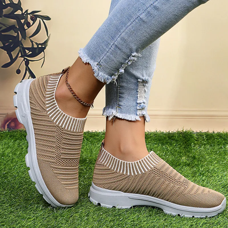 Sneakers da camminata donna traspiranti con suola platform_voghion.com