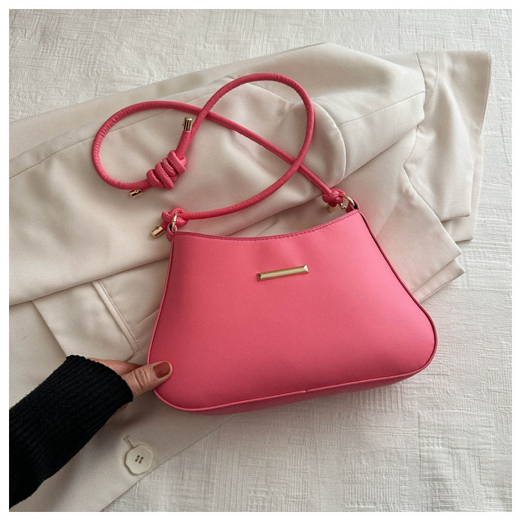 Popular Small Bag Women's Bag 2024 Spring New Versatile Small Square Bag Fashion Candy Color Single Shoulder Underarm Bag_voghion.com