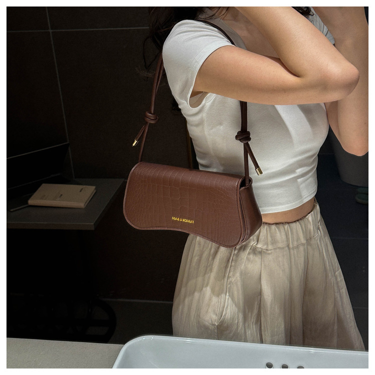 Stylish Pu Underarm Bag For Women Solid Colour Shoulder Handbag_voghion.com