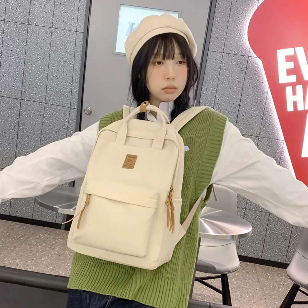 Teens Stylish Rucksack With Laptop Compartment Students Bookbag Large Capacity Zipper For University Business Hiking_voghion.com