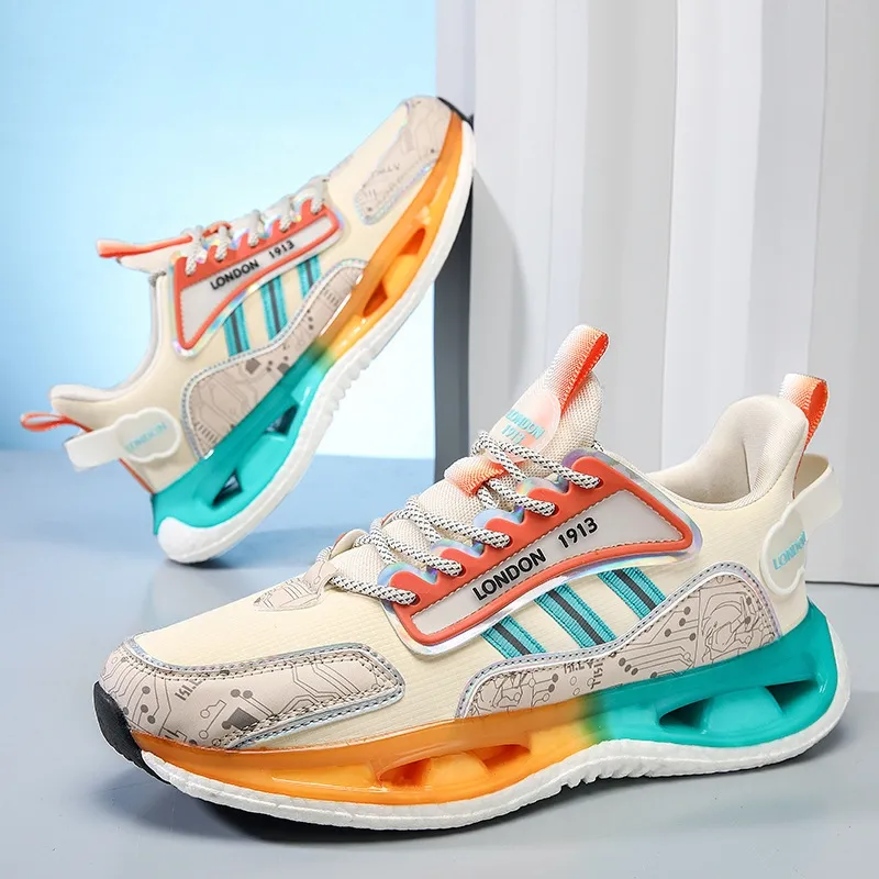 2024 New Flying Woven Breathable Men'S All Fashion Student Sports Leisure Outdoor Running Shoes_voghion.com