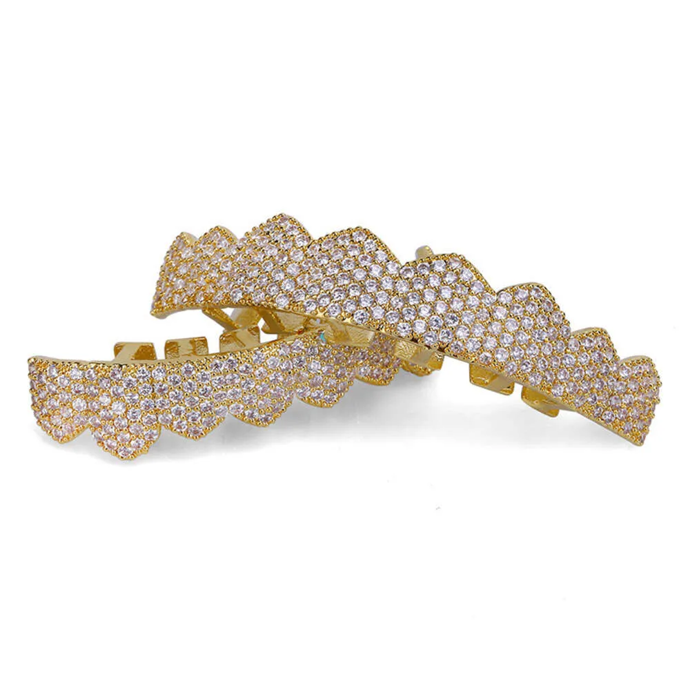 Grilles dentaires Personnalisation exclusive Moissanite Teeth Grillz Iced Out Hop Sier Accolades décoratives Real Dia Bg Too Dh2Sf_voghion.com