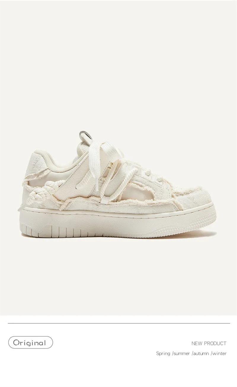 Scarpe da corsa bianche alla moda per uomo e donna coppia_voghion.com
