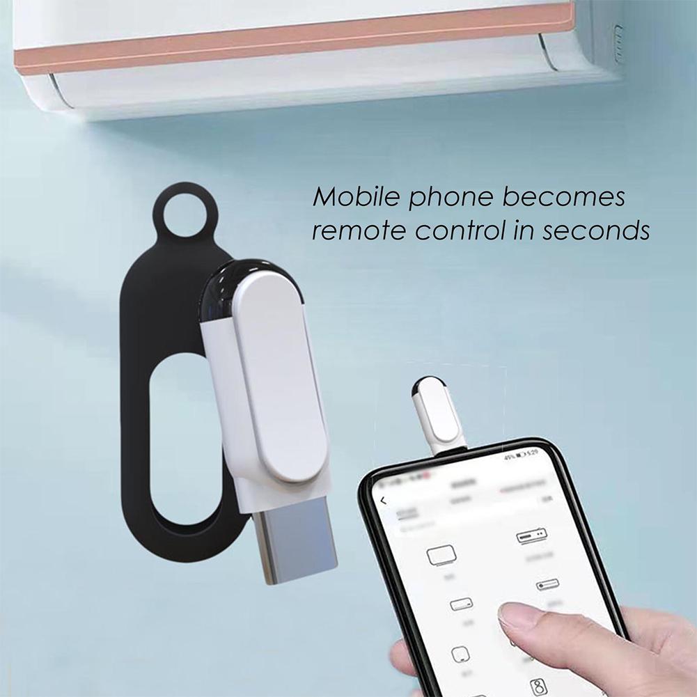 Typ C/Micro-USB-Schnittstelle Intelligente App-Steuerung Mobiltelefon-Fernbedienung Drahtloser externer Infrarot-Geräteadapter_voghion.com