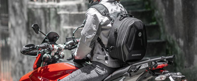 ROCKBROS Heck Motorrad Sitztasche Wasserdicht Mit Regenschutz Rucksack_voghion.com
