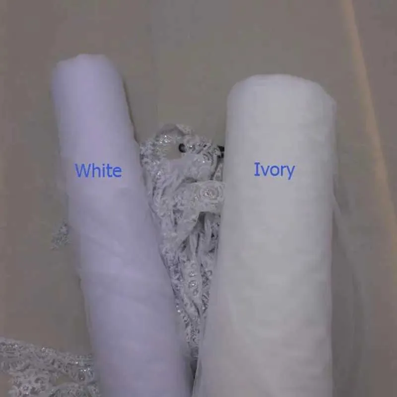 Hair Jewelry White Bridal Accessories Wedding Veils Lace 300cm Cathedral Free Comb New bridal veil velos de novia 2019_voghion.com