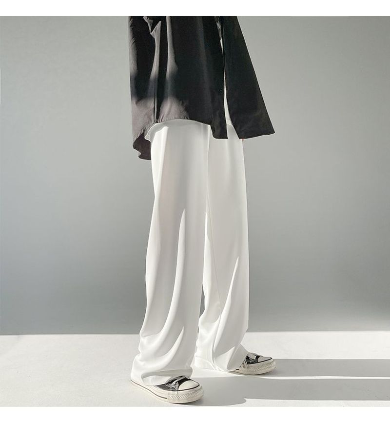 2024 neue Eis Seide Männer Jogger Sweatpan Y2k Streetwear Sportwear Jogging Gym Hose Männlichen Baggy Breites Bein_voghion.com