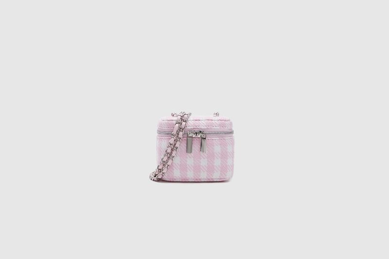 UR Fashion Damentasche 2023 Neue karierte Boxtasche Kleine frische süße Stilkette Umhängetasche Mini Kosmetiktasche_voghion.com