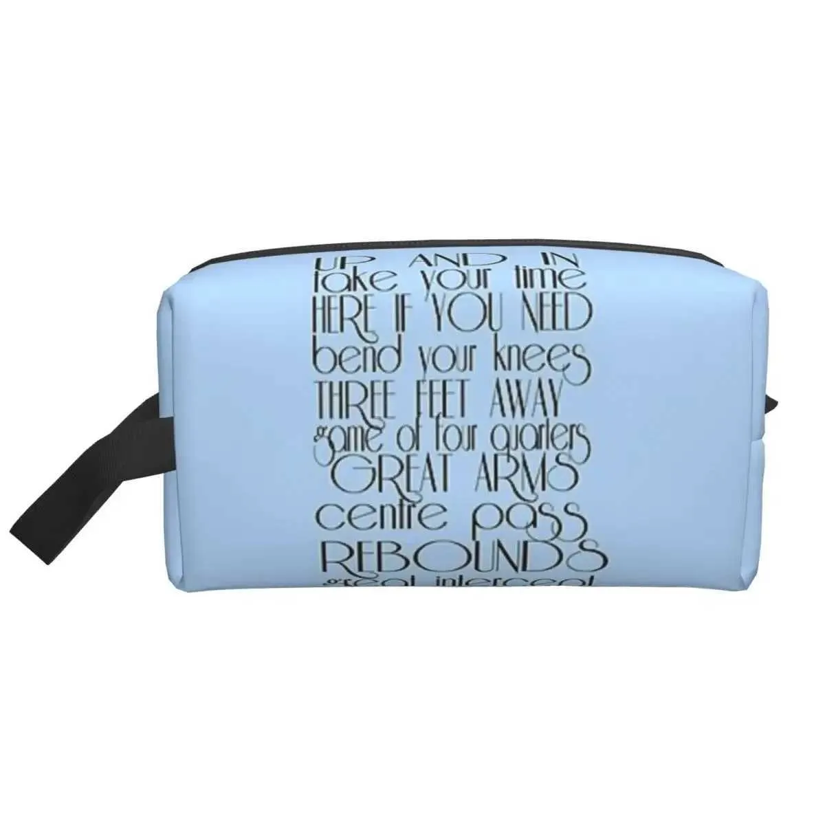 Classic Netball Catchphrases Makeup for Women Travel Cosmetics Organizer Storage Toilet Bag Y241023_voghion.com