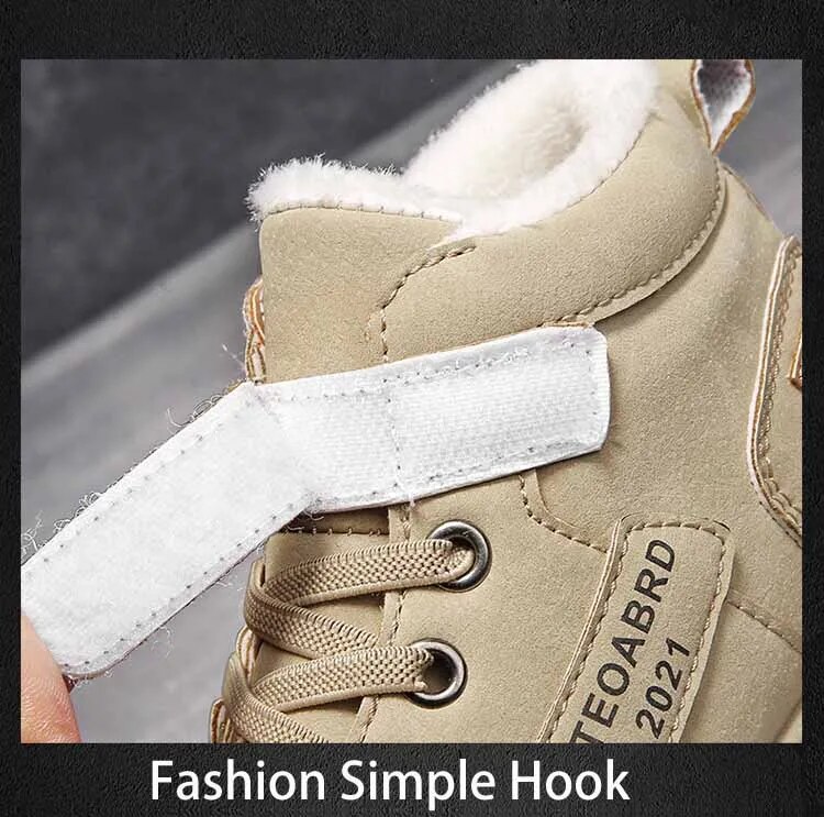 Winter Children's Boys Plus Cashmere Thicken Warm Snow Girls Non-slip Outdoor Martin Boots Student Shoes Hiking Shoe_voghion.com