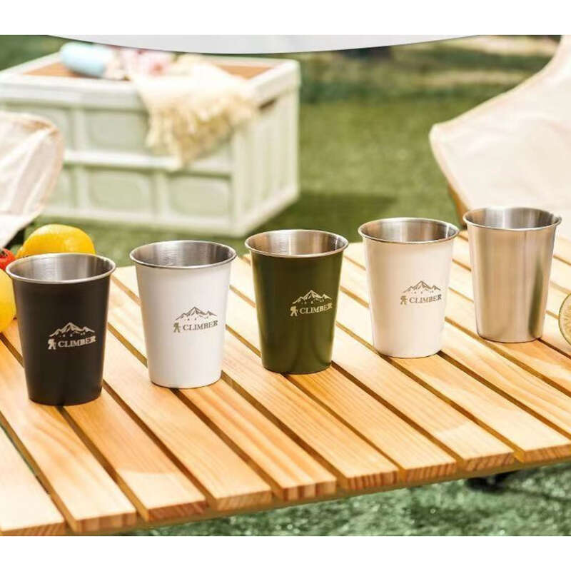 【 8603 People Reviews 】 Outdoor Camping Picnic Portable 304 Stainless Steel Water Cup, New Coffee Juice High Aesthetic_voghion.com