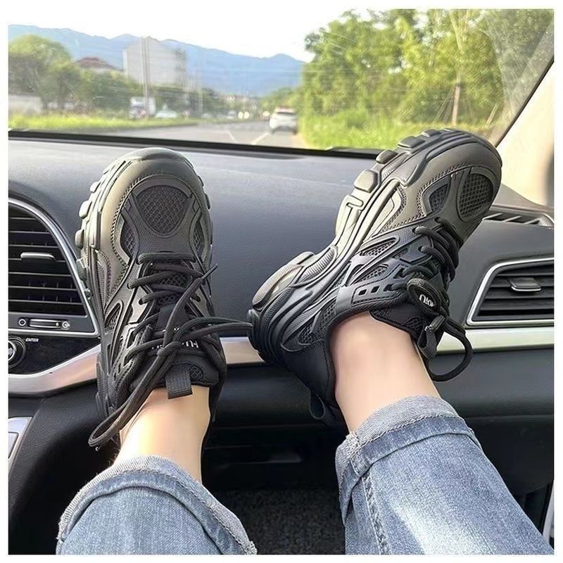 Thick Soled Height Enhancing Dad For Women 2024 Summer Korean Version New Versatile Sports Casual Single Shoes Ins Trend_voghion.com