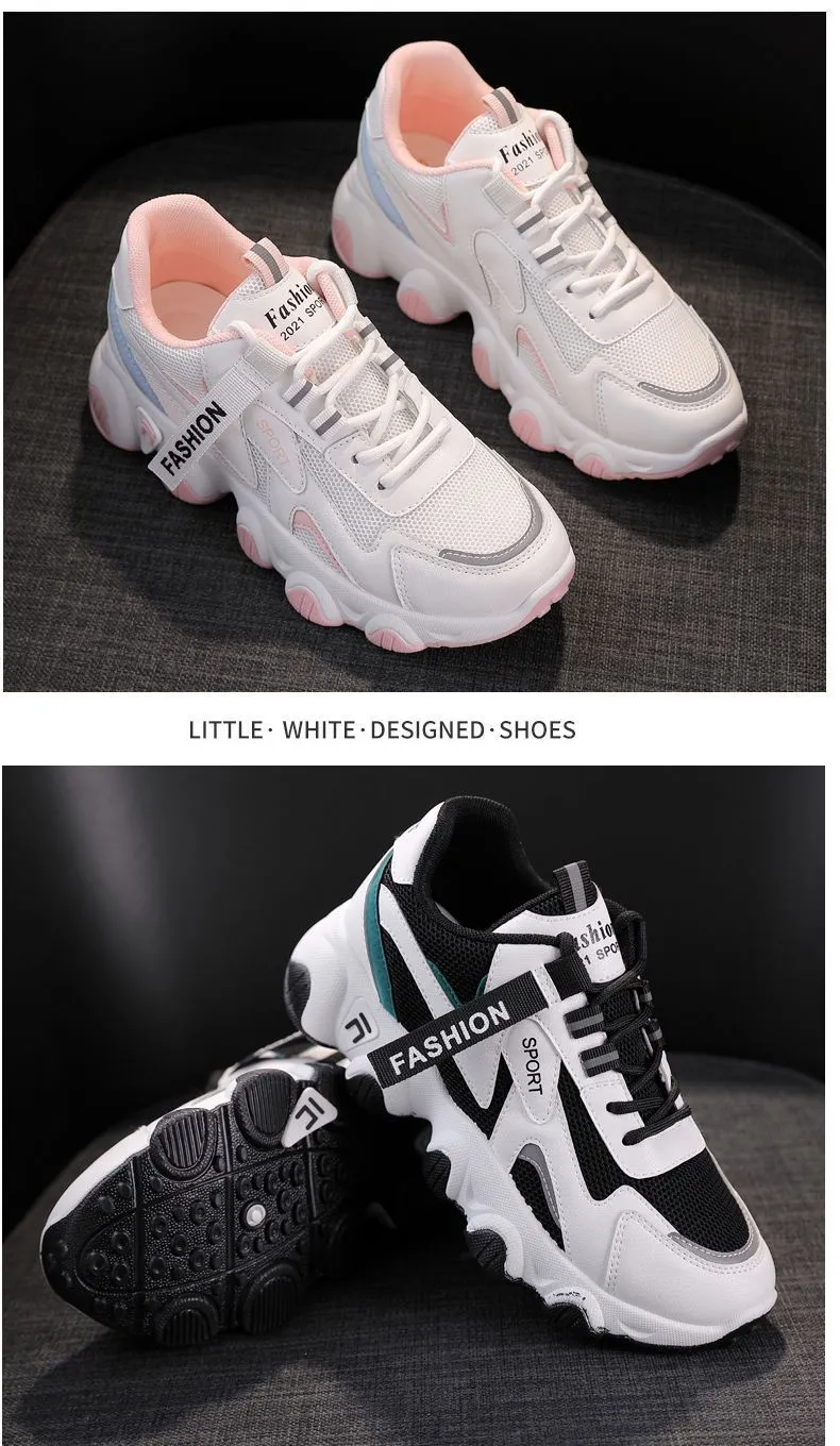 Matsuke Sole Round Toe Dad With Mesh For Comfortable Breathability Fashionable And Versatile Casual Sports Shoes_voghion.com