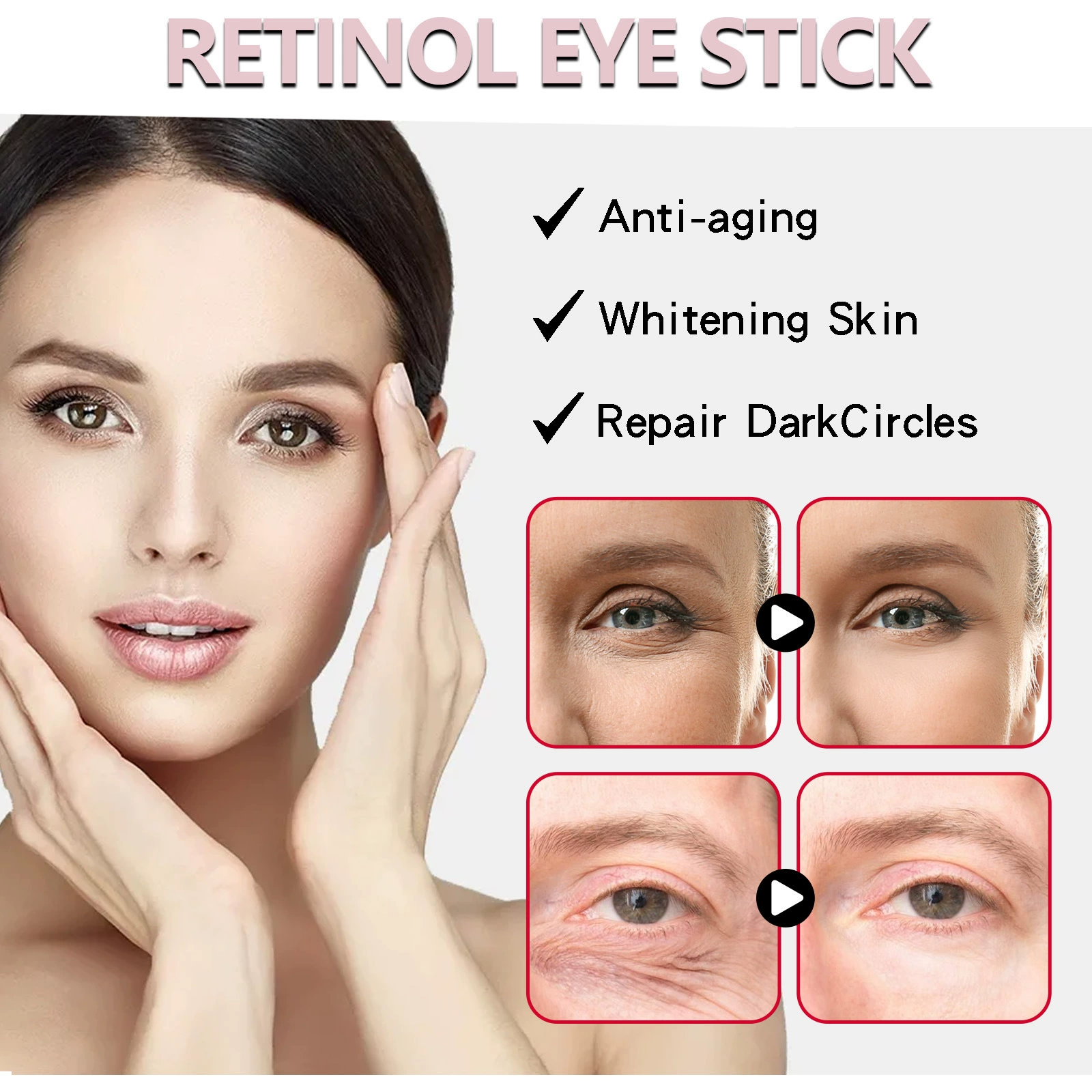 EELHOE Stick de Retinol Formulă delicată Cremă hidratantă pentru piele, hrănitoare și catifelată pentru ochi_voghion.com