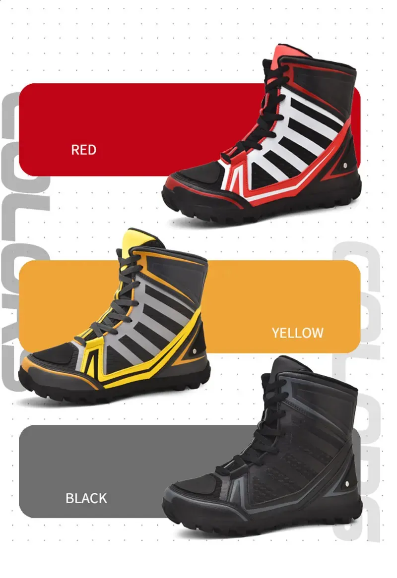 Breathable Striped Motorcycle Off-road Boots For Men Hiking Shoes_voghion.com